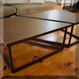 F10. Two piece coffee table 18”h x 5'w x 30”d 